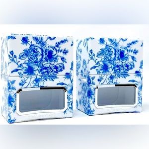 HomeWorx Harry Slatkin Set 2 Toile Plug-In Diffusers Blue